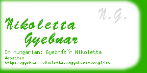 nikoletta gyebnar business card